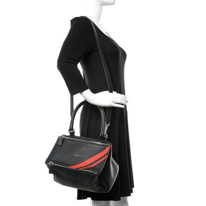Givenchy Sugar Goatskin Striped Small Pandora Red Black 2 of 12