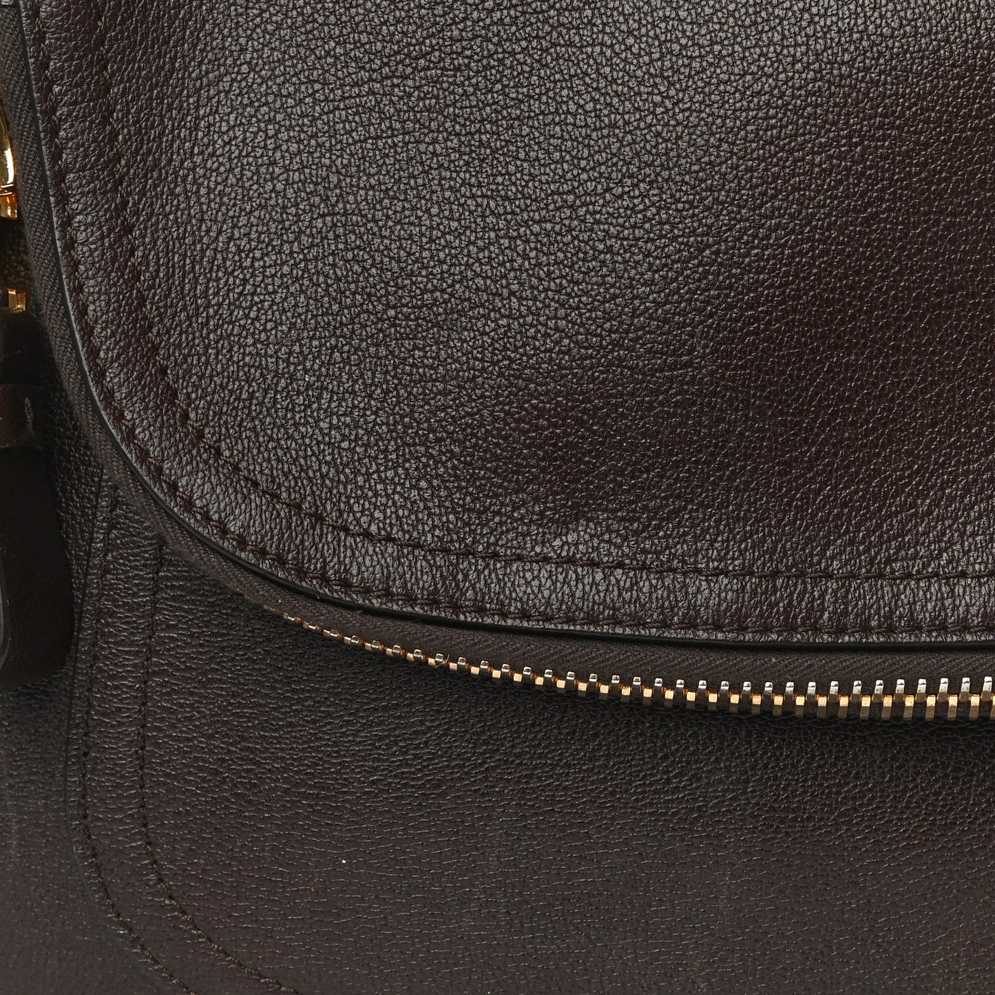 Pebbled Calfskin Large Jennifer Dark Brown