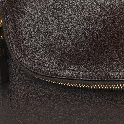 Tom Ford Pebbled Calfskin Large Jennifer Dark Brown 28 of 30