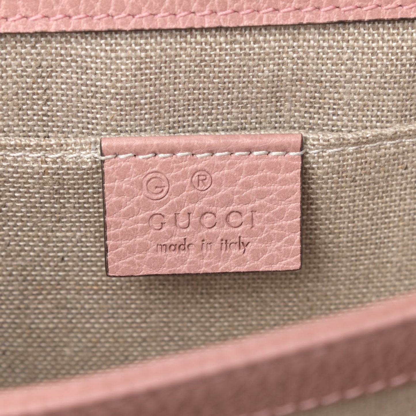 Dollar Calfskin Small Interlocking G Shoulder Bag Soft Pink