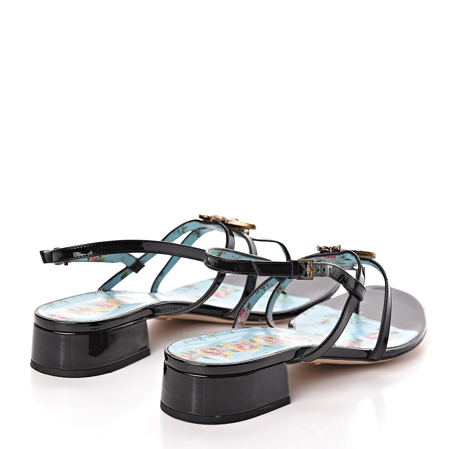 Patent Bee Thong Sandal 38 Black