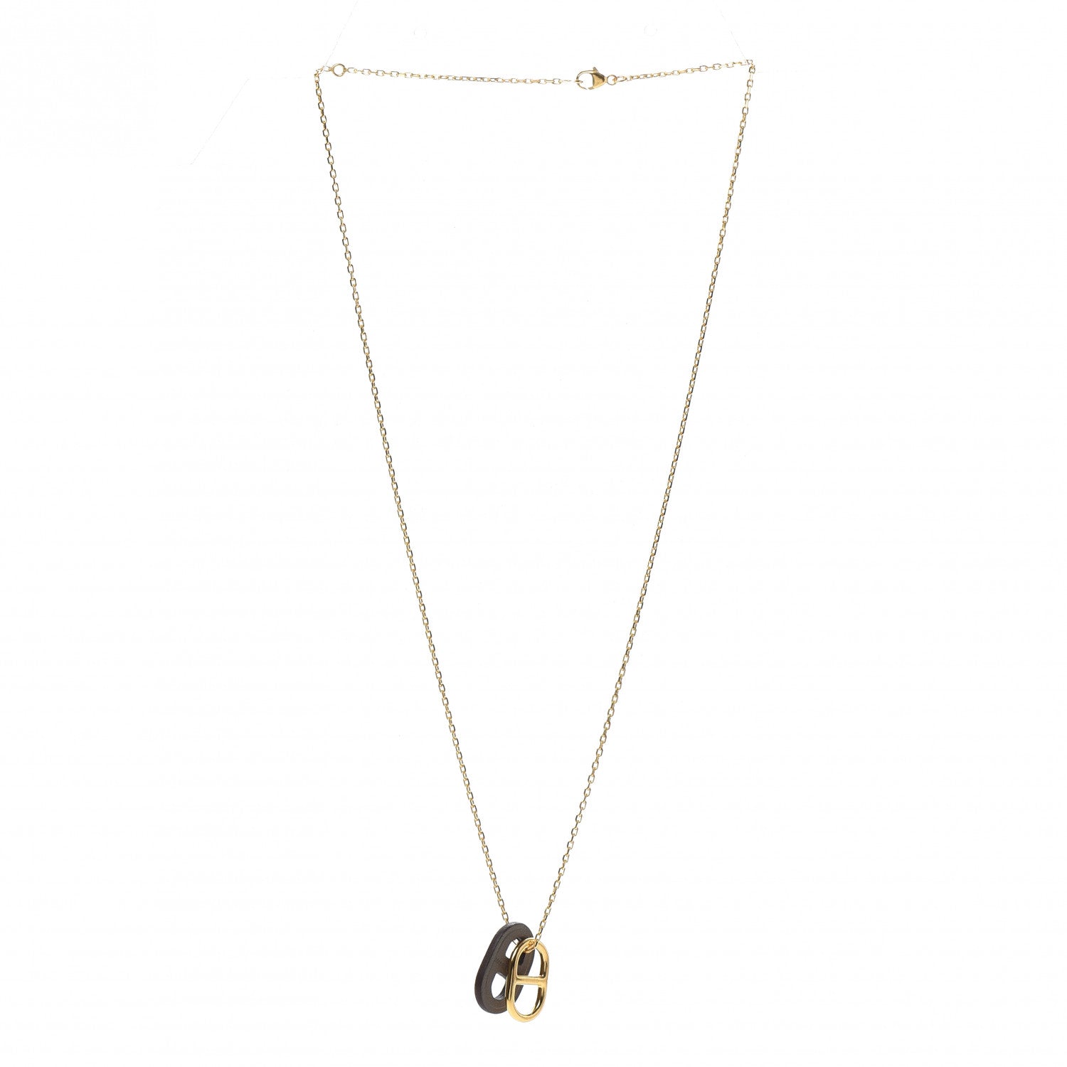 Hermes Swift O'Maillon Pendant Necklace Etoupe 3 of 5