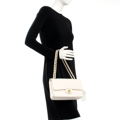 Chanel Caviar Quilted Medium Double Flap White 2 of 7