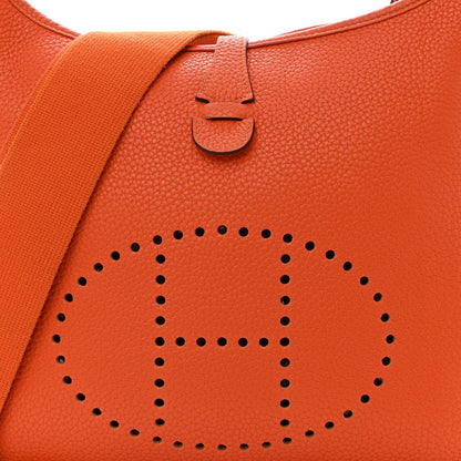 Hermes Taurillon Clemence Evelyne III PM Feu 8 of 12