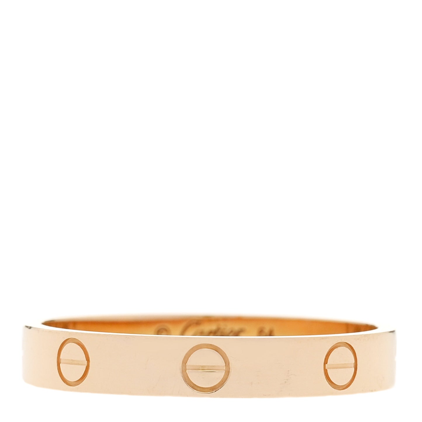 18K Yellow Gold 3.5mm LOVE Wedding Band Ring 64 10.75