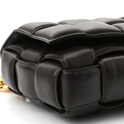 Bottega Veneta Lambskin Maxi Intreccio Padded Chain Cassette Crossbody Bag Black 8 of 9