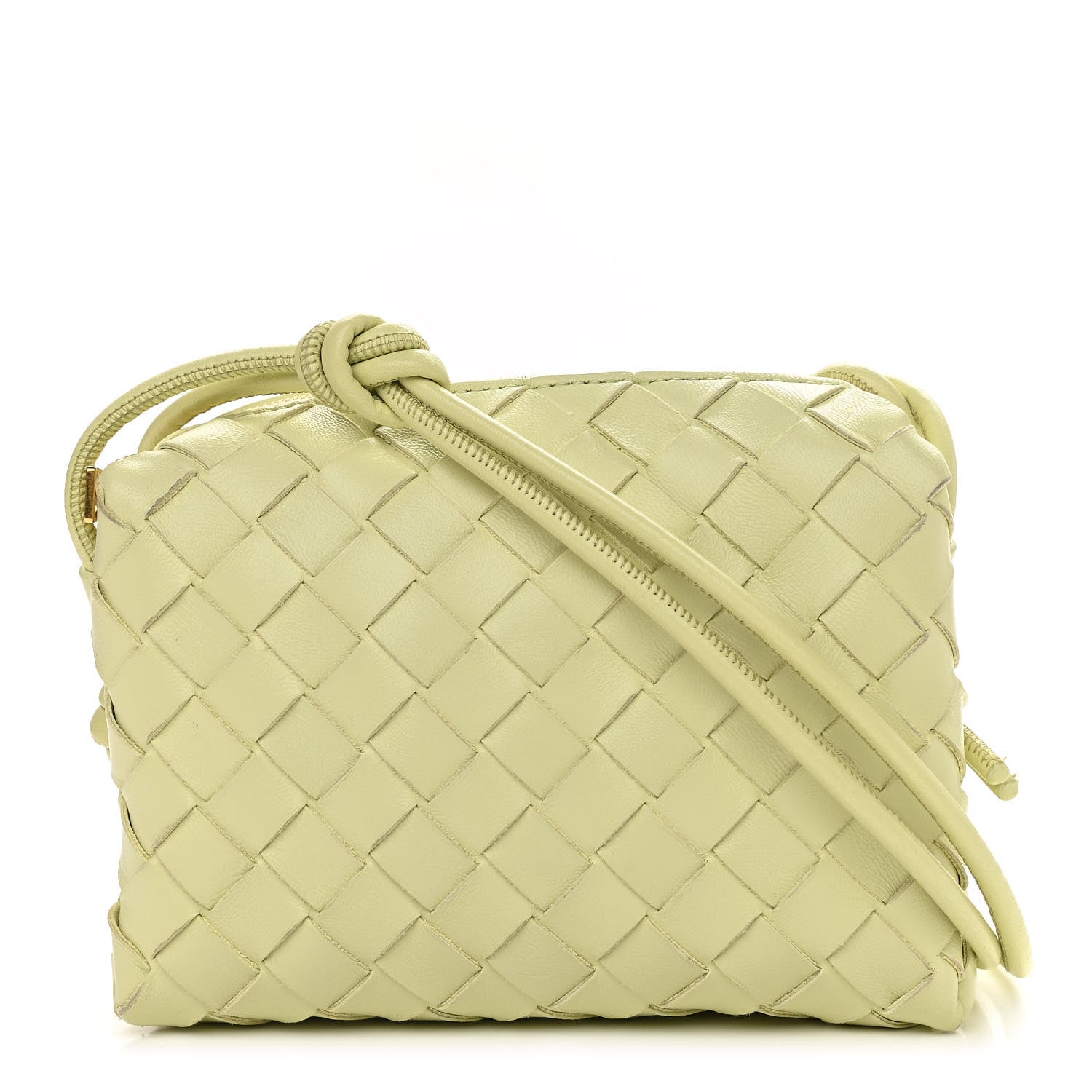 Bottega Veneta Nappa Intrecciato Mini Loop Camera Bag Lemon Washed 1 of 9