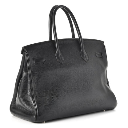 Hermes Taurillon Clemence Birkin 35 Black 3 of 35