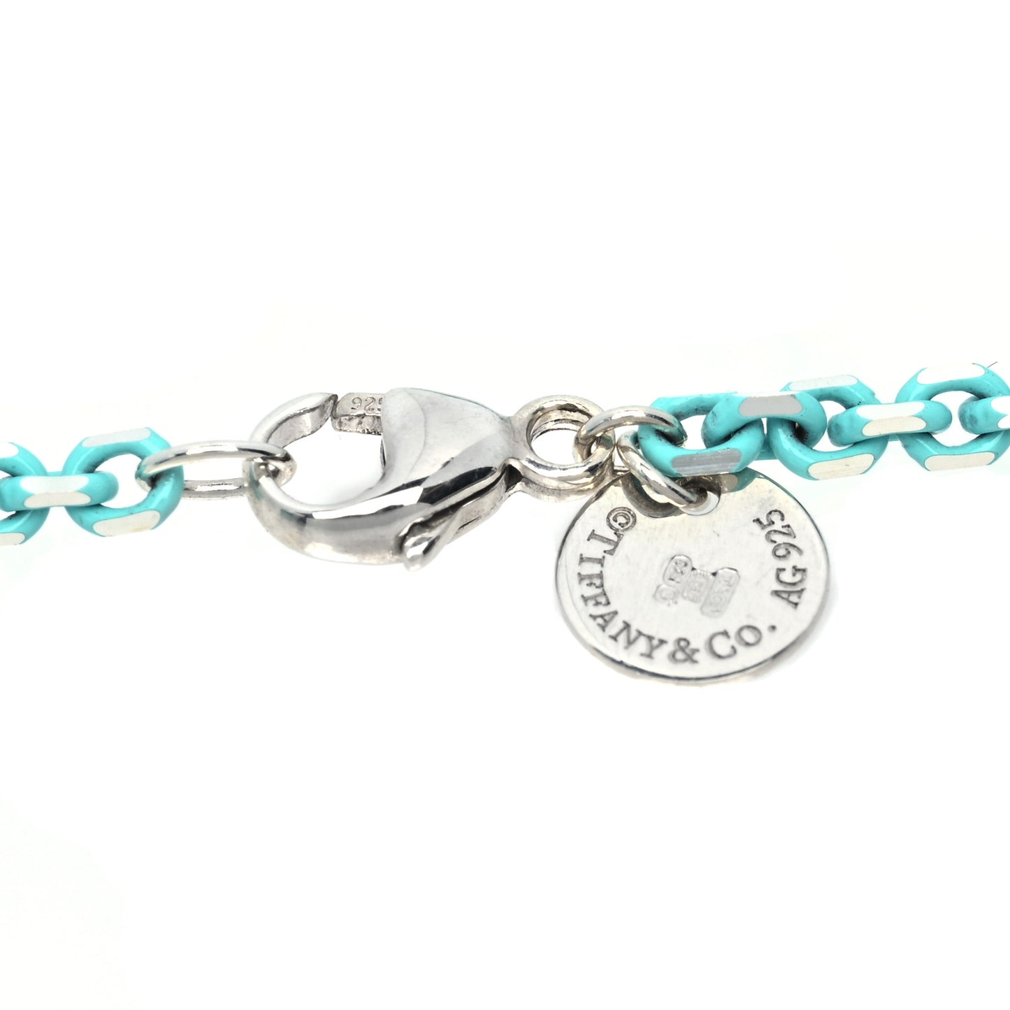 Sterling Silver Enamel 1.75mm Chain Necklace Blue 30"