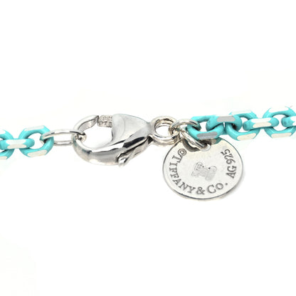 Tiffany Sterling Silver Enamel 1.75mm Chain Necklace Blue 30" 4 of 6