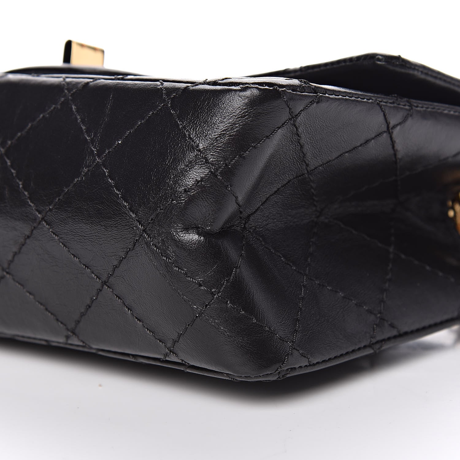 Chanel Aged Calfskin Quilted 2.55 Reissue Mini Flap Black 9 of 10