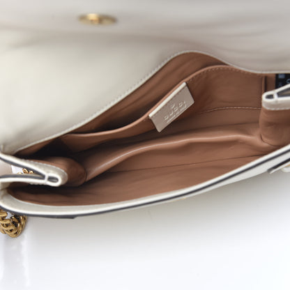 Gucci Nappa Pearl Studded Mini Queen Margaret Broadway Shoulder Bag Mystic White 6 of 13