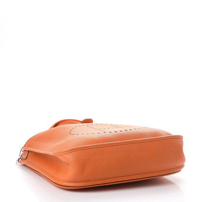 Hermes Taurillon Clemence Evelyne III GM Orange 4 of 10
