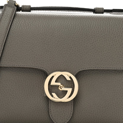 Gucci Dollar Calfskin Interlocking G Top Handle Shoulder Bag Loess 5 of 11