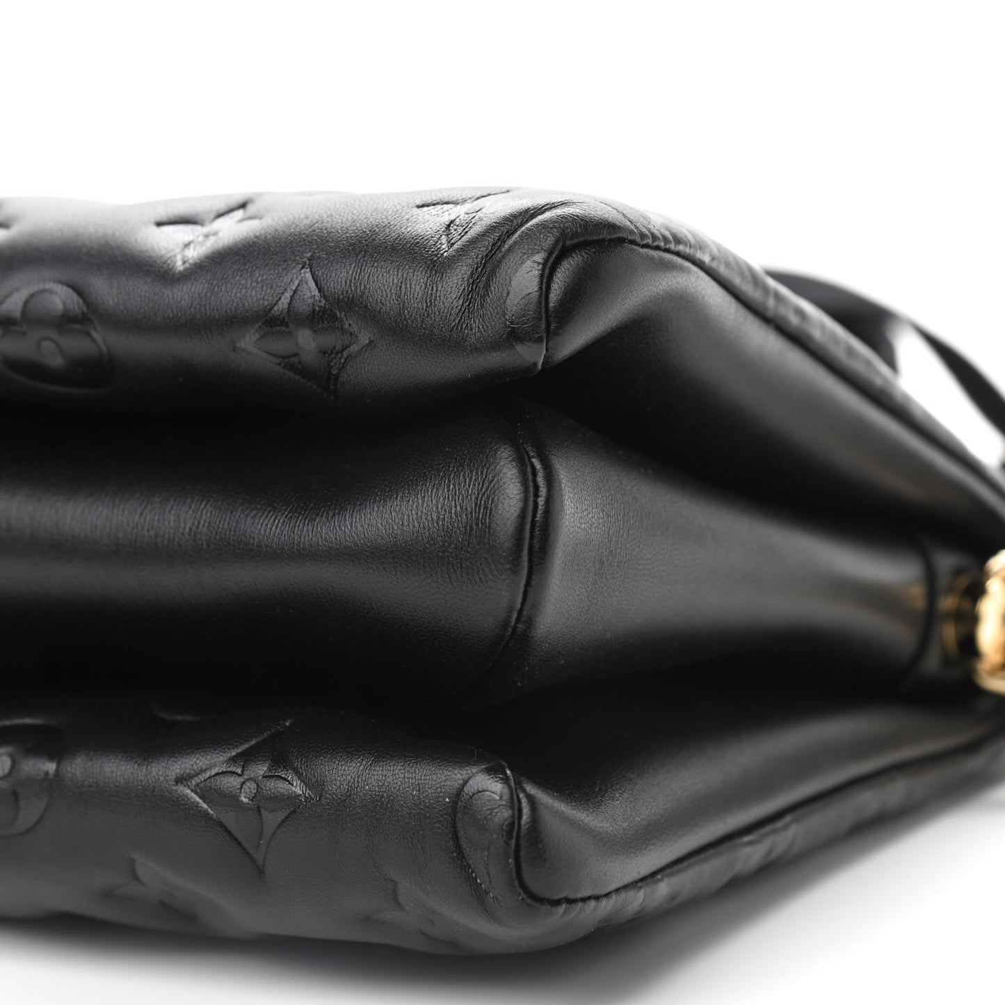 Lambskin Embossed Monogram Coussin PM Black