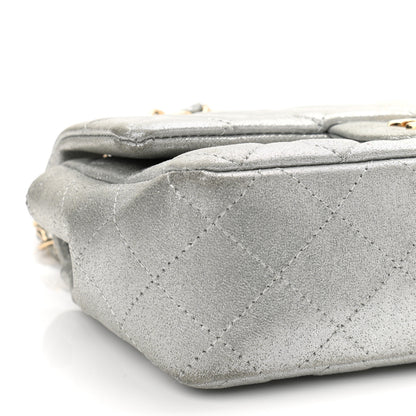 Chanel Iridescent Calfskin Quilted Mini Rectangular Flap Silver 5 of 11