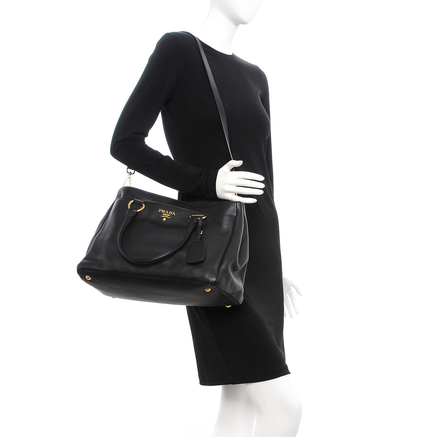 Vitello Daino Tote Nero Black