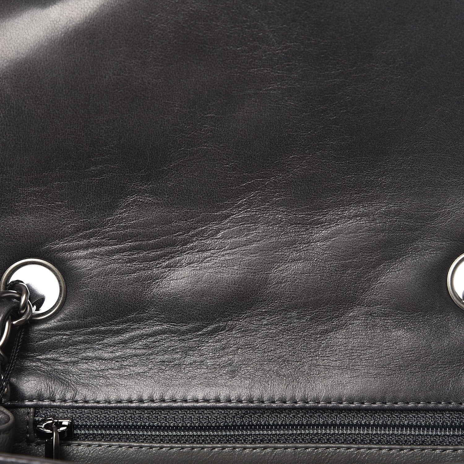 Chanel Lambskin Quilted Mini Square Flap Dark Grey 7 of 9