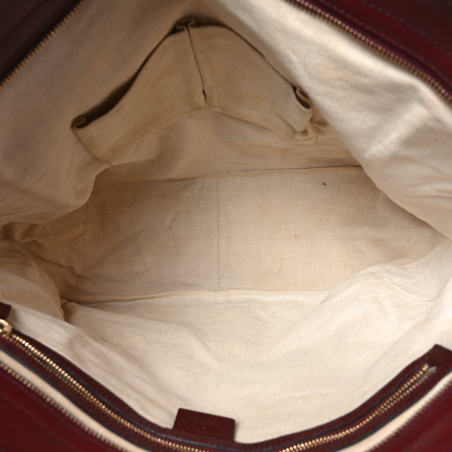 Gucci Monogram Textured Calfskin Medium Bree Zippered Tote Beige Ebony Peonia Flower 5 of 11