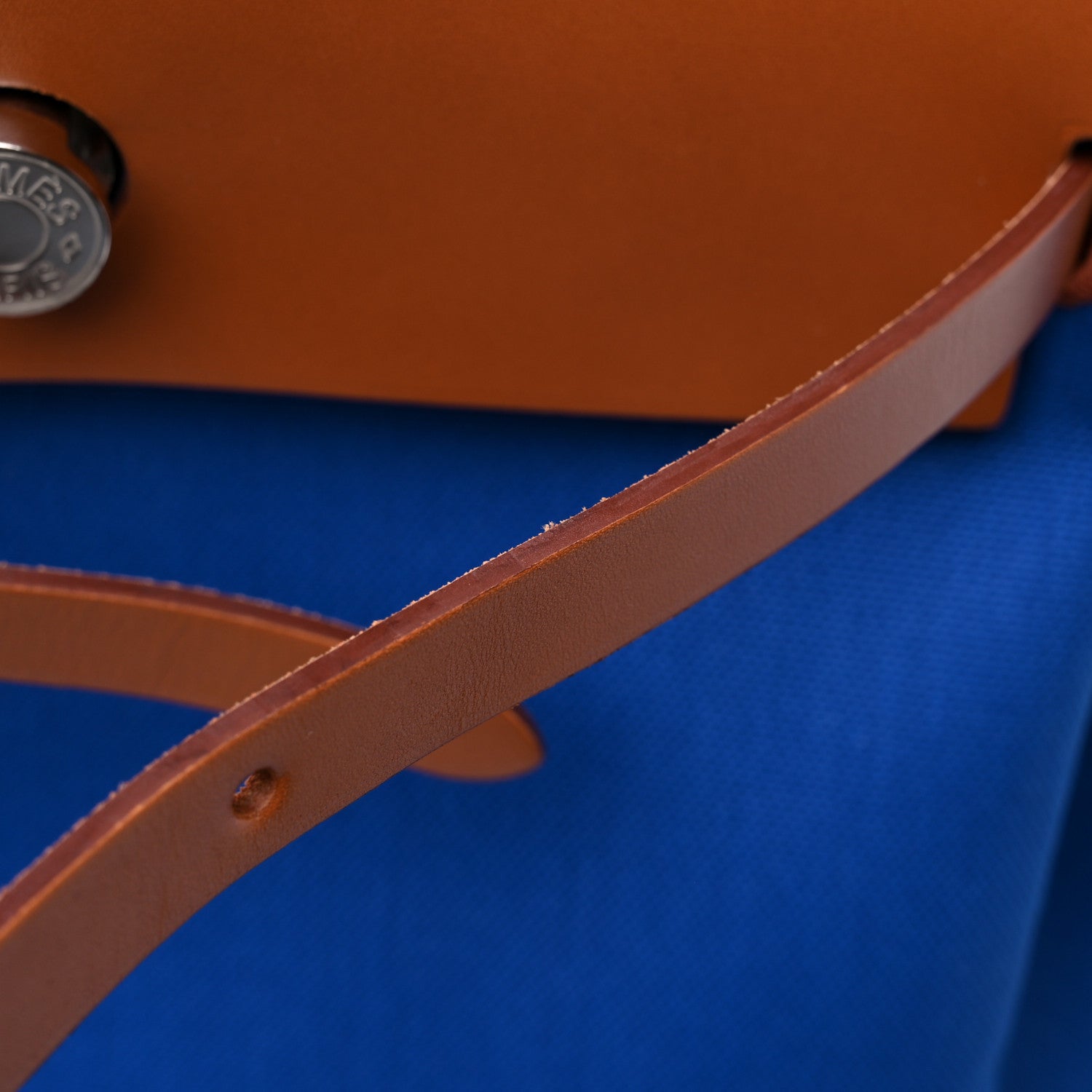 Hermes Military Toile Vache Hunter Herbag a Dos Zip Retourne Backpack Bleu France Fauve 12 of 12