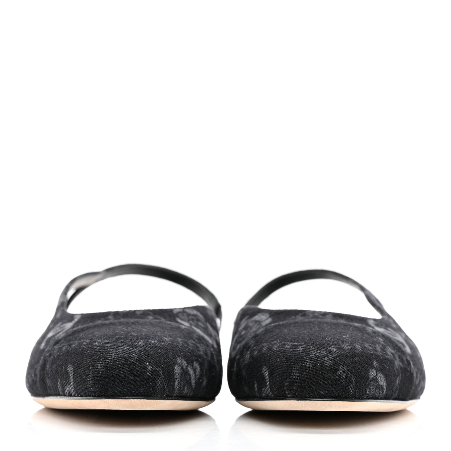 Denim Cap Toe CC Slingback Flats 41 Charcoal Black