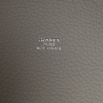 Hermes Taurillon Clemence Picotin Lock 22 MM Gris Perle 6 of 11