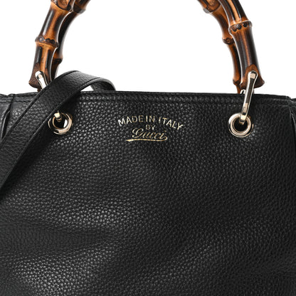 Gucci Calfskin Small Bamboo Shopper Tote Black 8 of 10