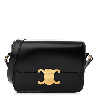 Celine Shiny Calfskin Teen Triomphe Black 1 of 13