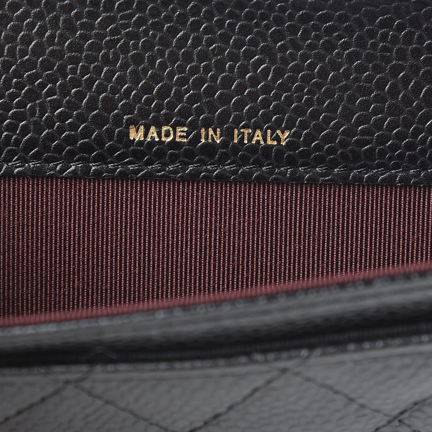 Caviar Quilted Flap Card Holder Wallet Black