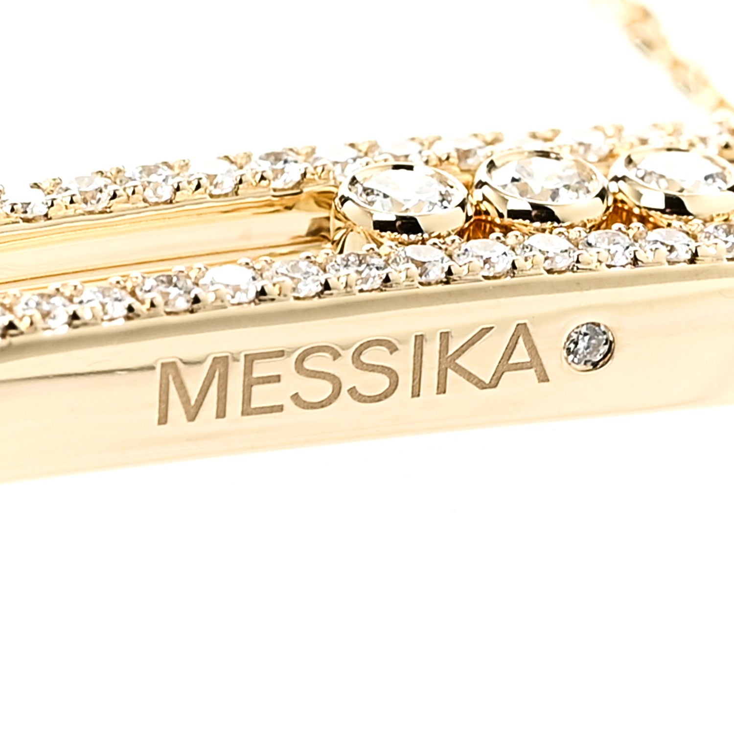Messika 18K Yellow Gold Diamond Baby Move Classic Pave Necklace 6 of 8
