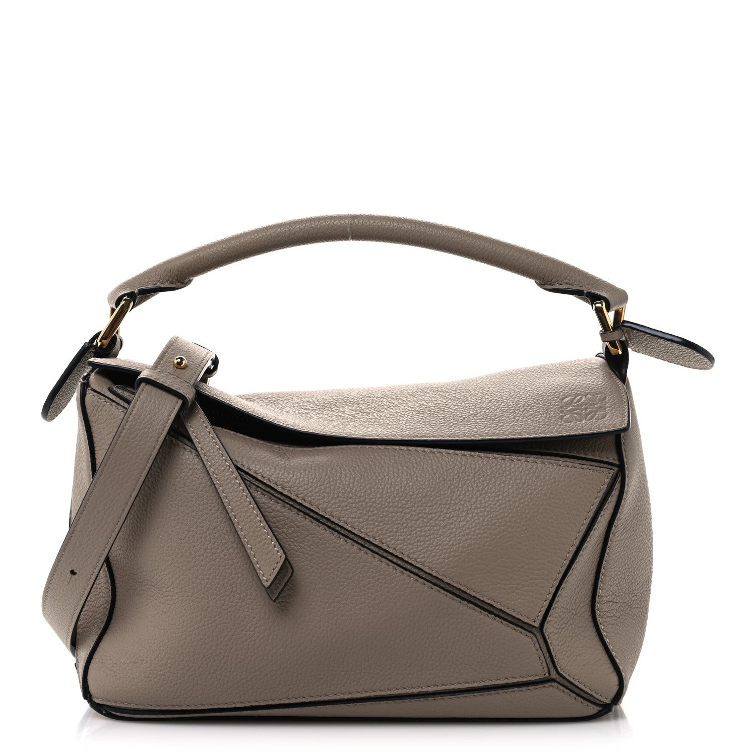 Loewe Grained Calfskin Small Puzzle Bag Sand 1 of 10