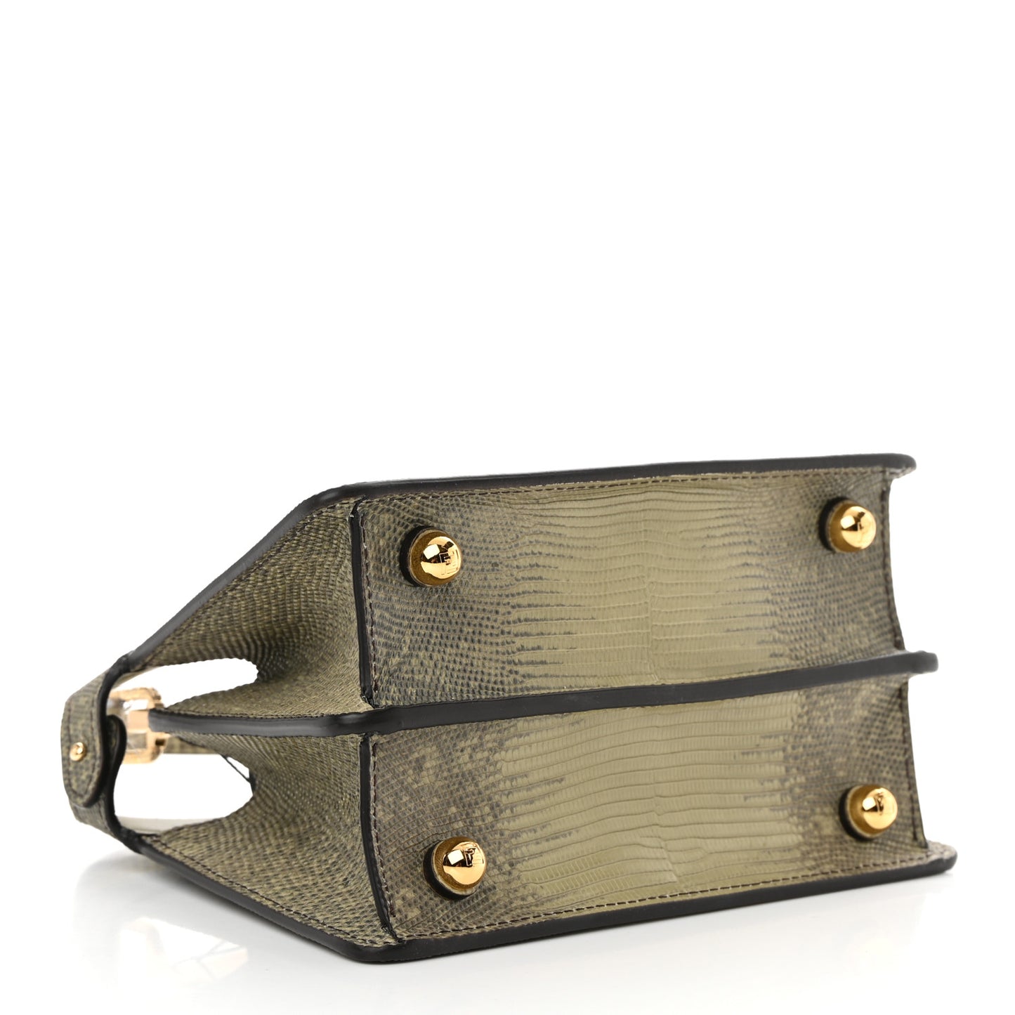 Lizard Togo Lucido Petite Peekaboo I SEE U Satchel Green Tea