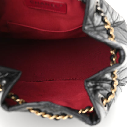 Chanel Aged Calfskin Quilted Small Gabrielle Backpack Black 5 of 11