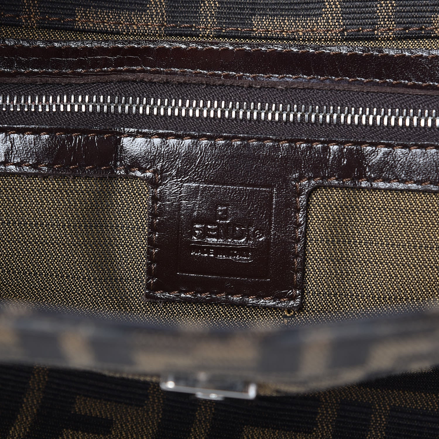 Fendi Zucca Small Shopping Tote Tobacco 6 of 12