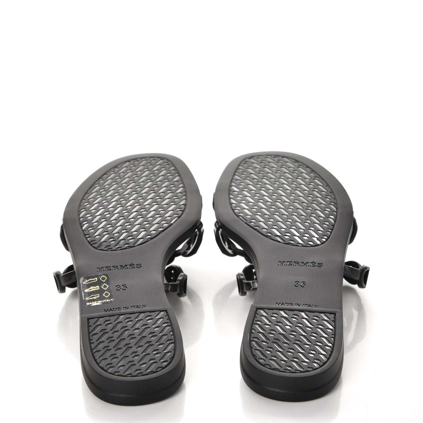 Rubber Chaine d'Ancre Rivage Sandals 35 Black