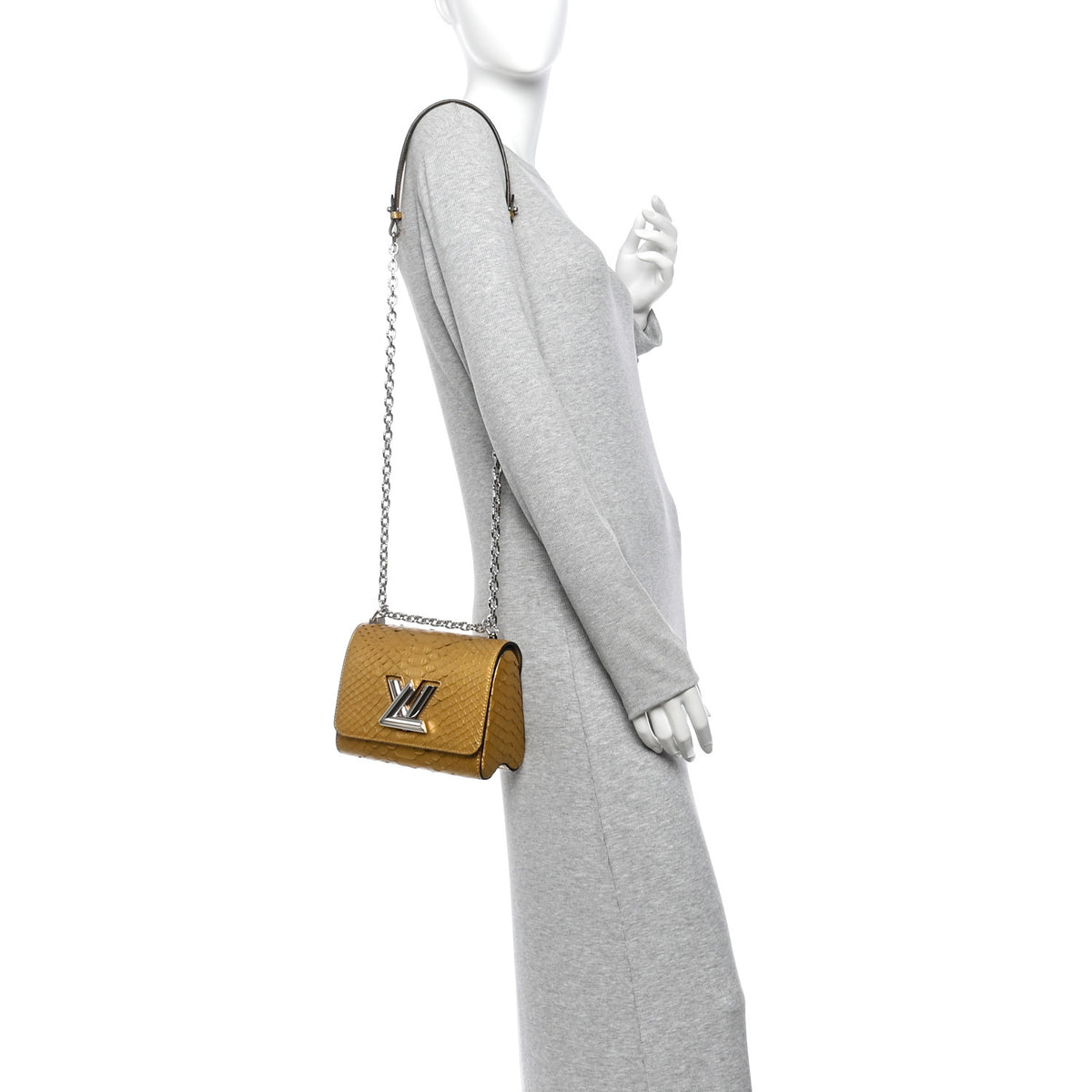 Louis Vuitton Metallic Snakeskin Twist Shoulder Bag PM Gold 2 of 12