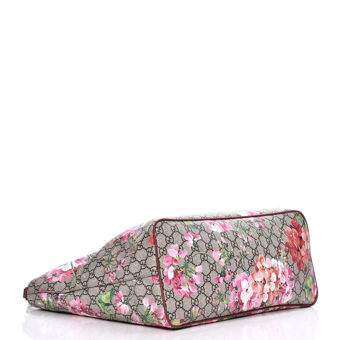 Soft GG Supreme Monogram Blooms Medium Crossbody Tote Beige Multicolor Dry Rose