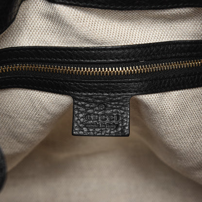 Gucci Pebbled Calfskin Medium Soho Chain Shoulder Bag Black 6 of 11
