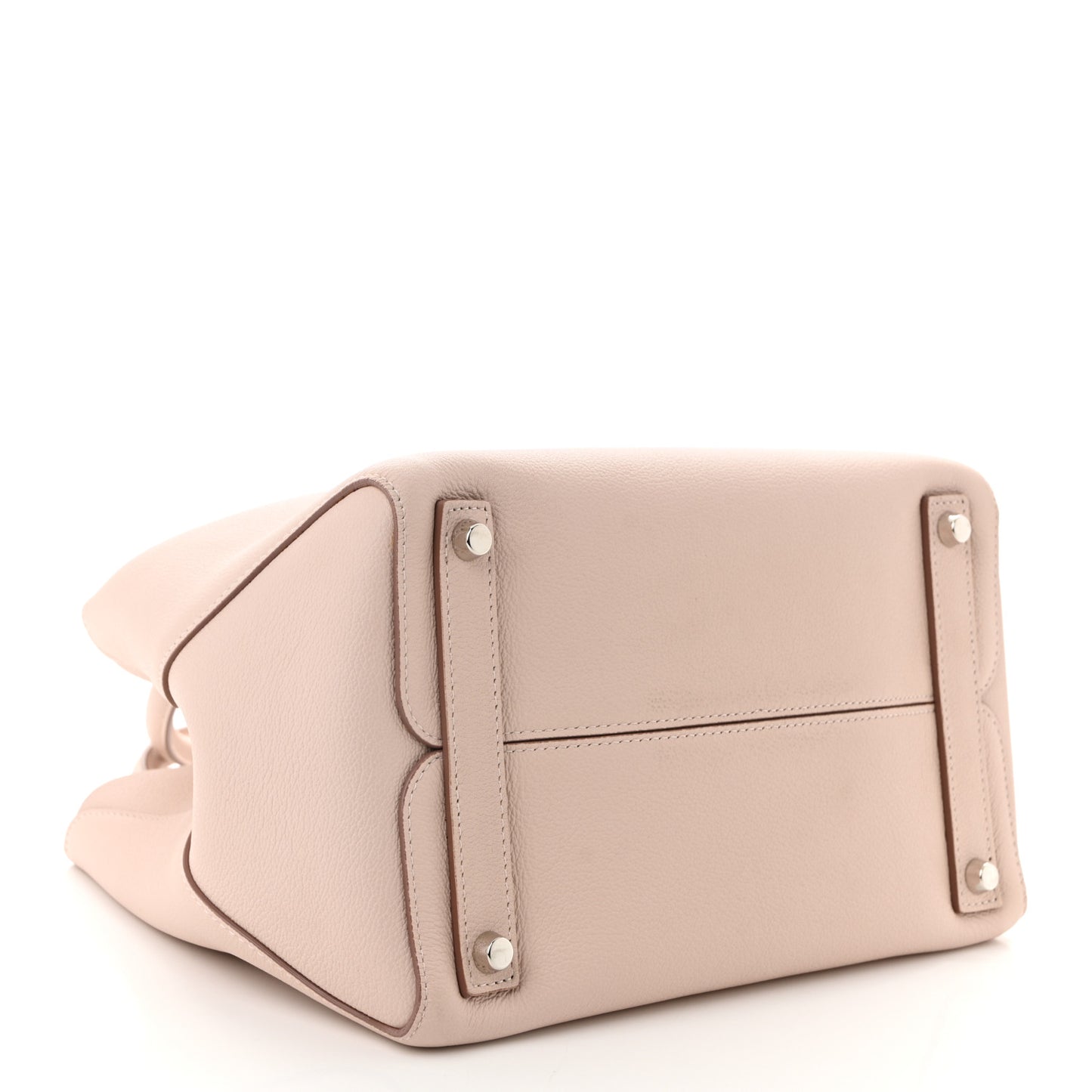 Supple Grained Calfskin Medium Open Bar Tote Rose Poudre