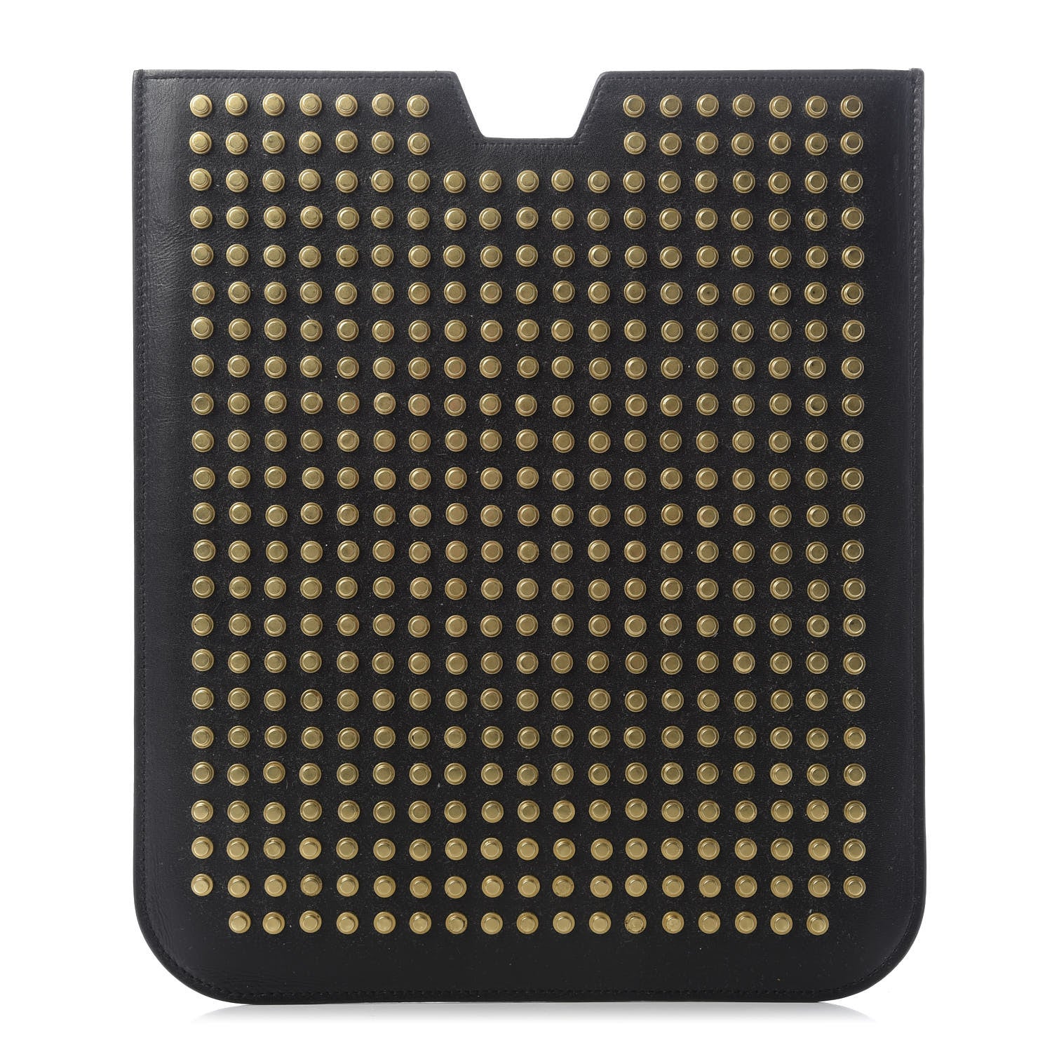 Saint Laurent Calfskin Studded iPad Case Black 1 of 7