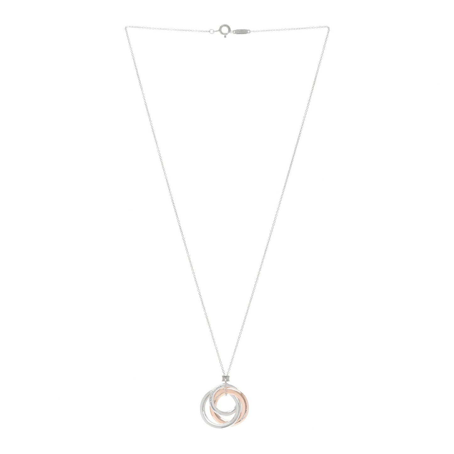 Sterling Silver Rubedo 1837 Circles Pendant Necklace