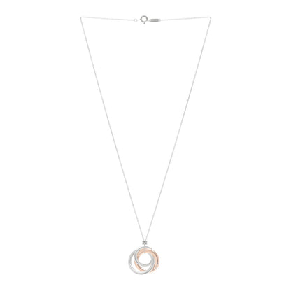 Tiffany Sterling Silver Rubedo 1837 Circles Pendant Necklace 3 of 5