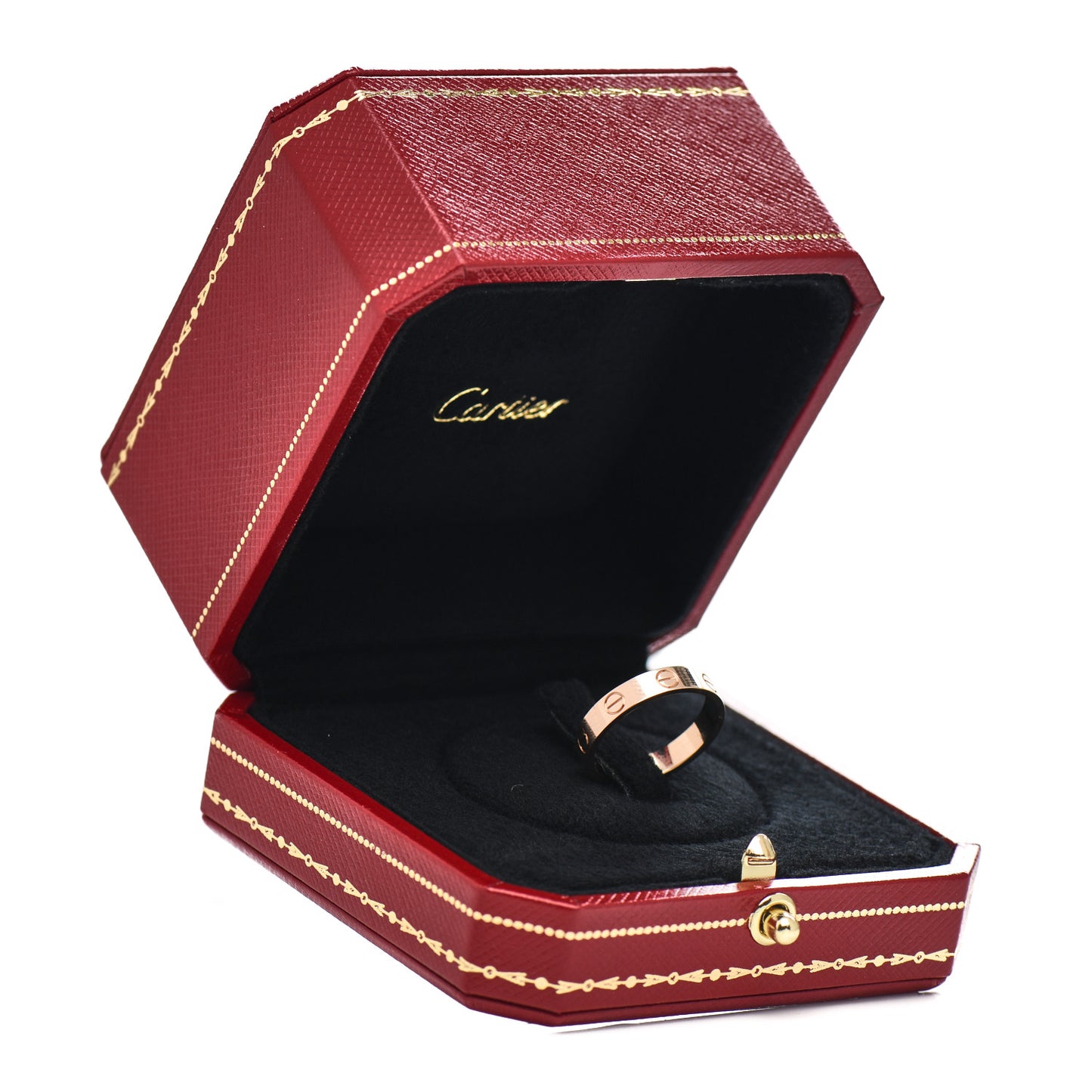 18K Pink Gold 3.5mm LOVE Wedding Band Ring 51 5.75
