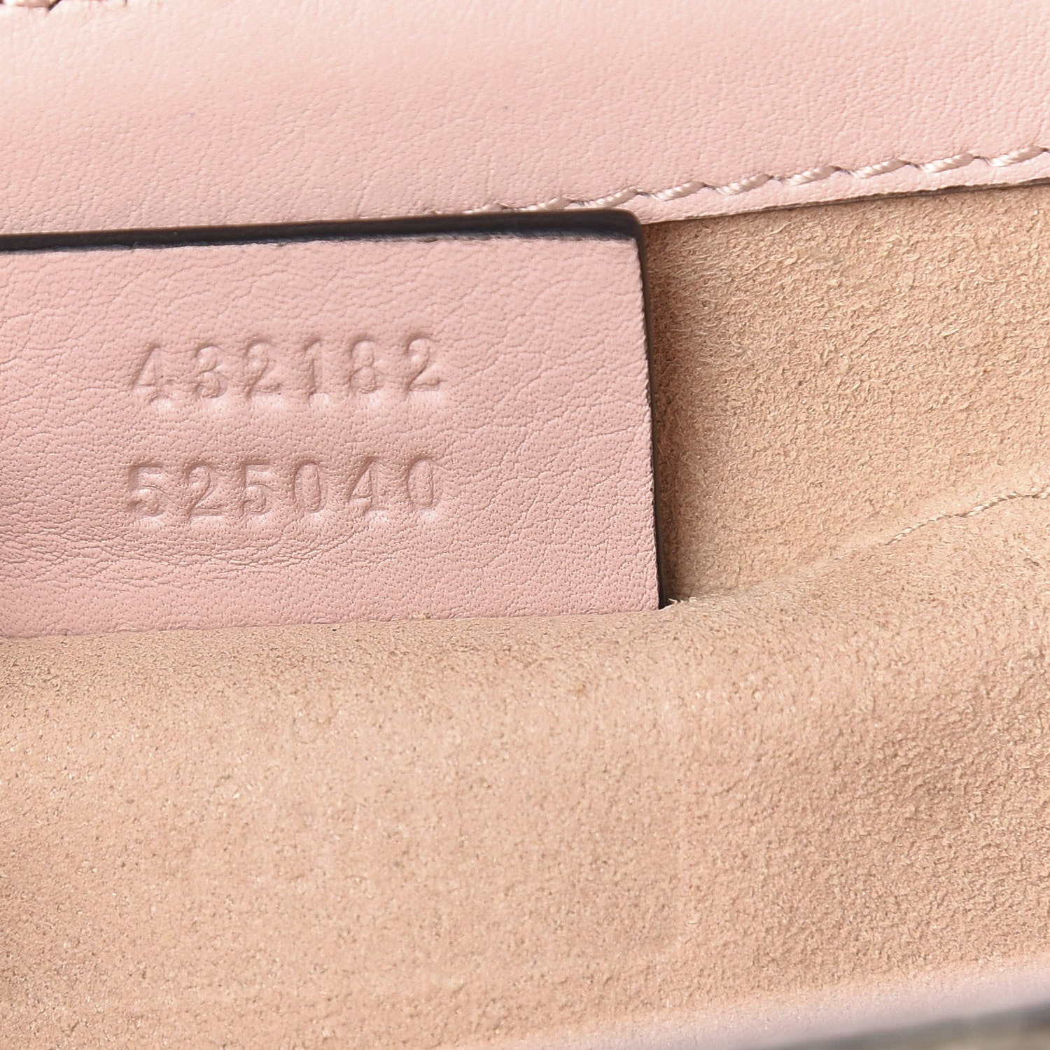 Gucci GG Supreme Monogram Calfskin Studded Small Padlock Shoulder Bag Beige Perfect Pink 6 of 9