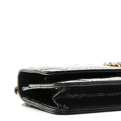 Chanel Shiny Crumpled Calfskin Quilted Chanel 19 Wallet On Chain WOC Black 10 of 11