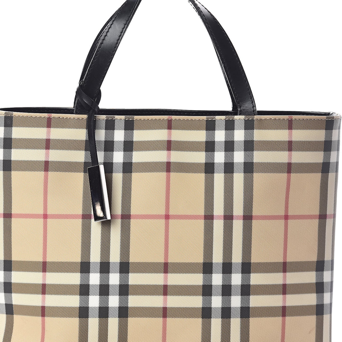 House Check Medium Tote Black