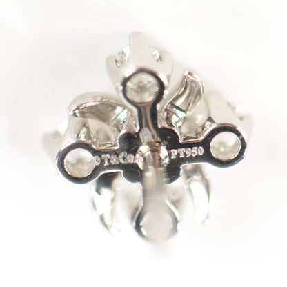 Tiffany Platinum Diamond Schlumberger Lynn Earrings 5 of 6