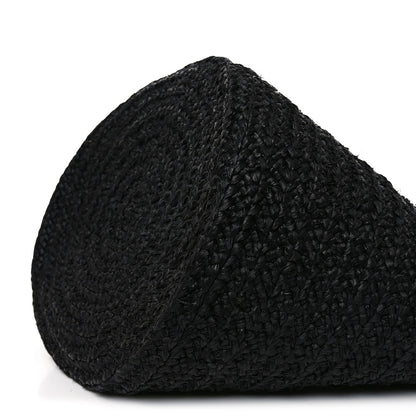 Saint Laurent Raffia Medium Panier Bag Black 8 of 10