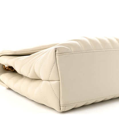 Saint Laurent Calfskin Y Quilted Monogram Medium Loulou Chain Satchel Crema Soft 9 of 11