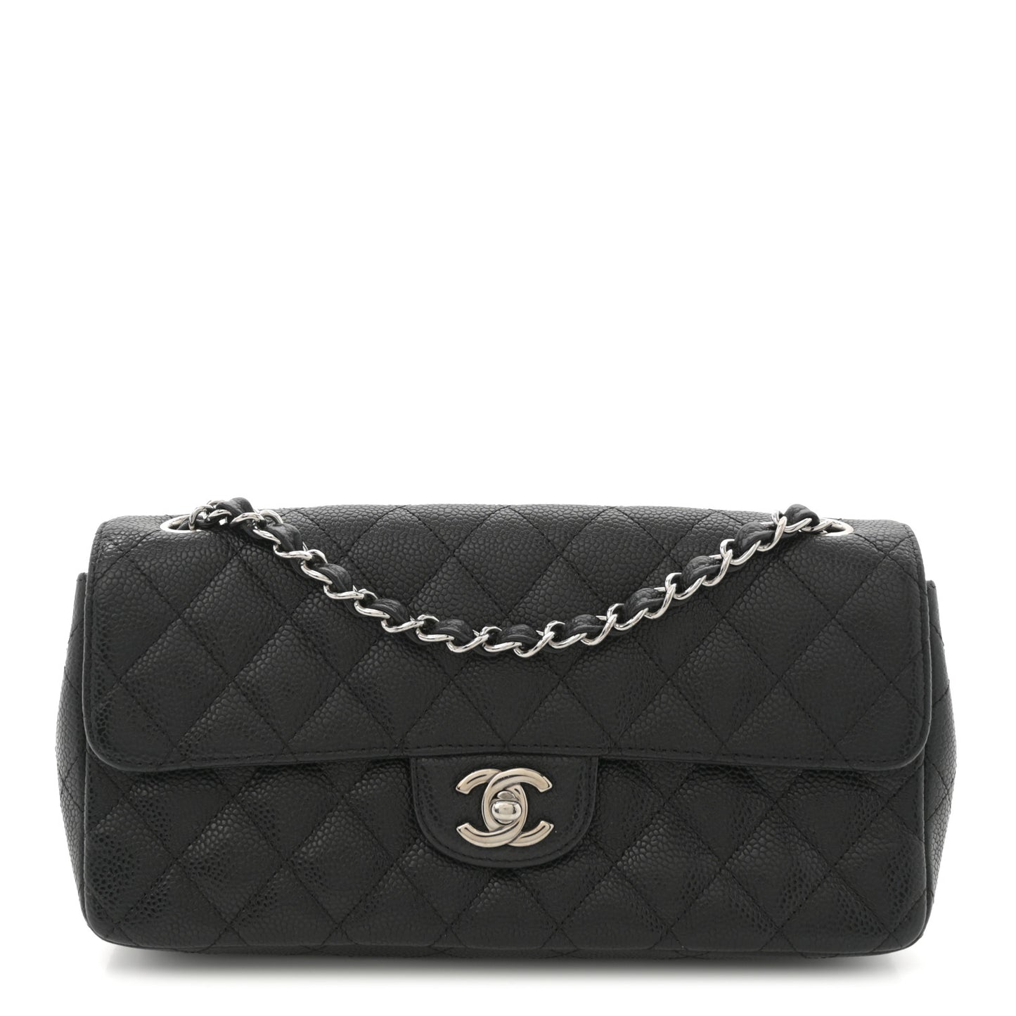Caviar Quilted East West Flap Black